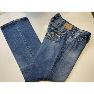 Silver Jeans Co Suki Jeans Western Glove Works CA00508 Bootcut Womens Size 32x32